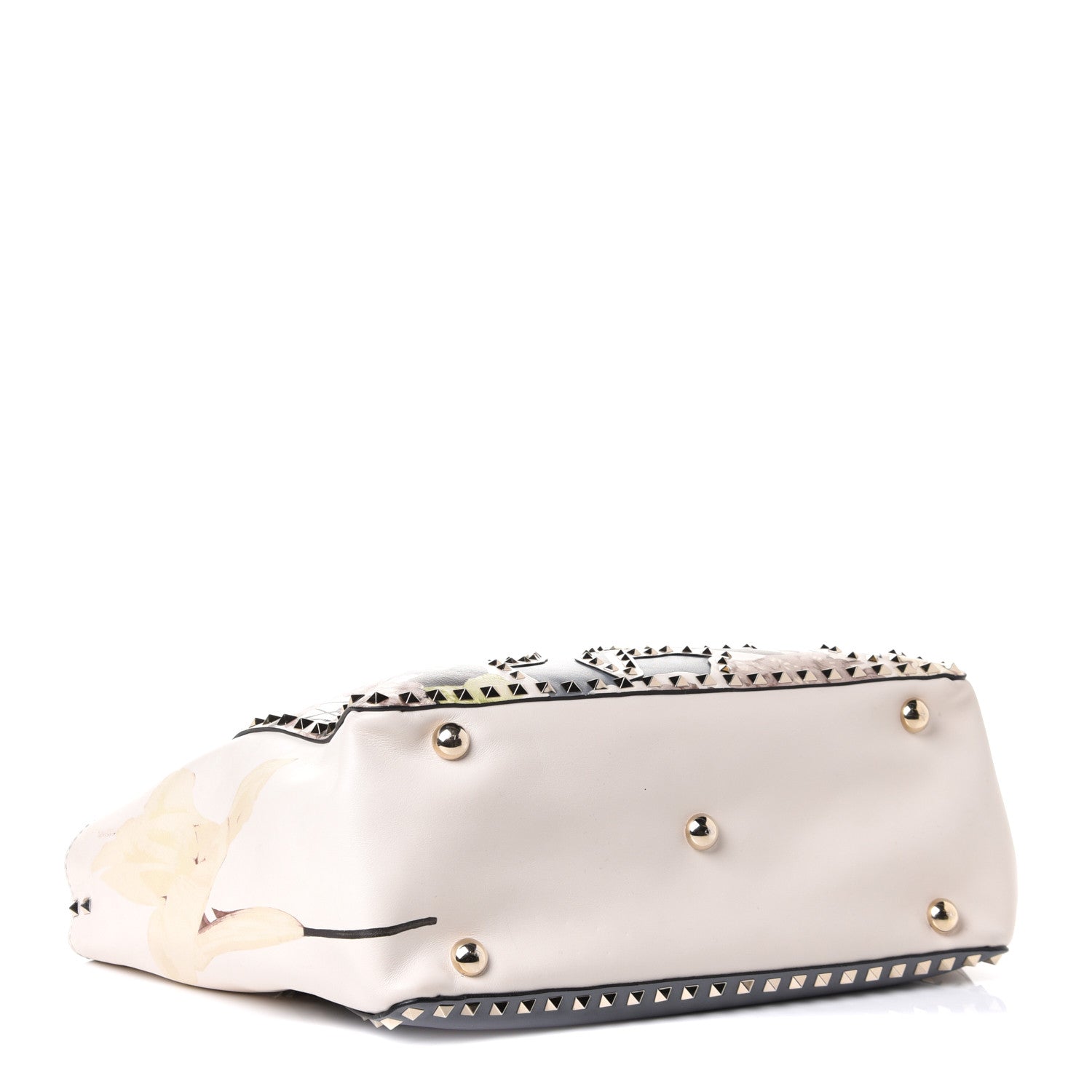Valentino Garavani Vitello Monogram Kimono 1997 Print Medium Rockstud Tote Light Blue 4 of 11