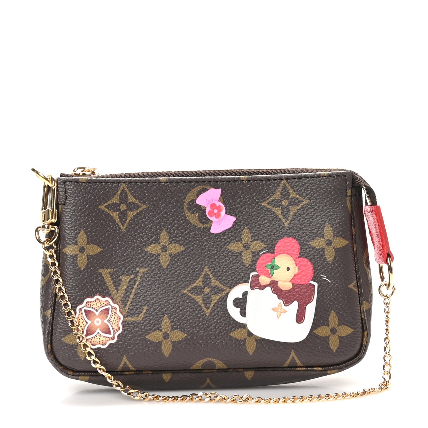 Monogram 2024 Christmas Animation Candy Factory Mini Pochette Accessories Candy Red