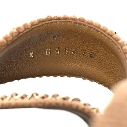 Chanel Corduroy Chain CC Sandal 40.5 Dark Beige 10 of 11
