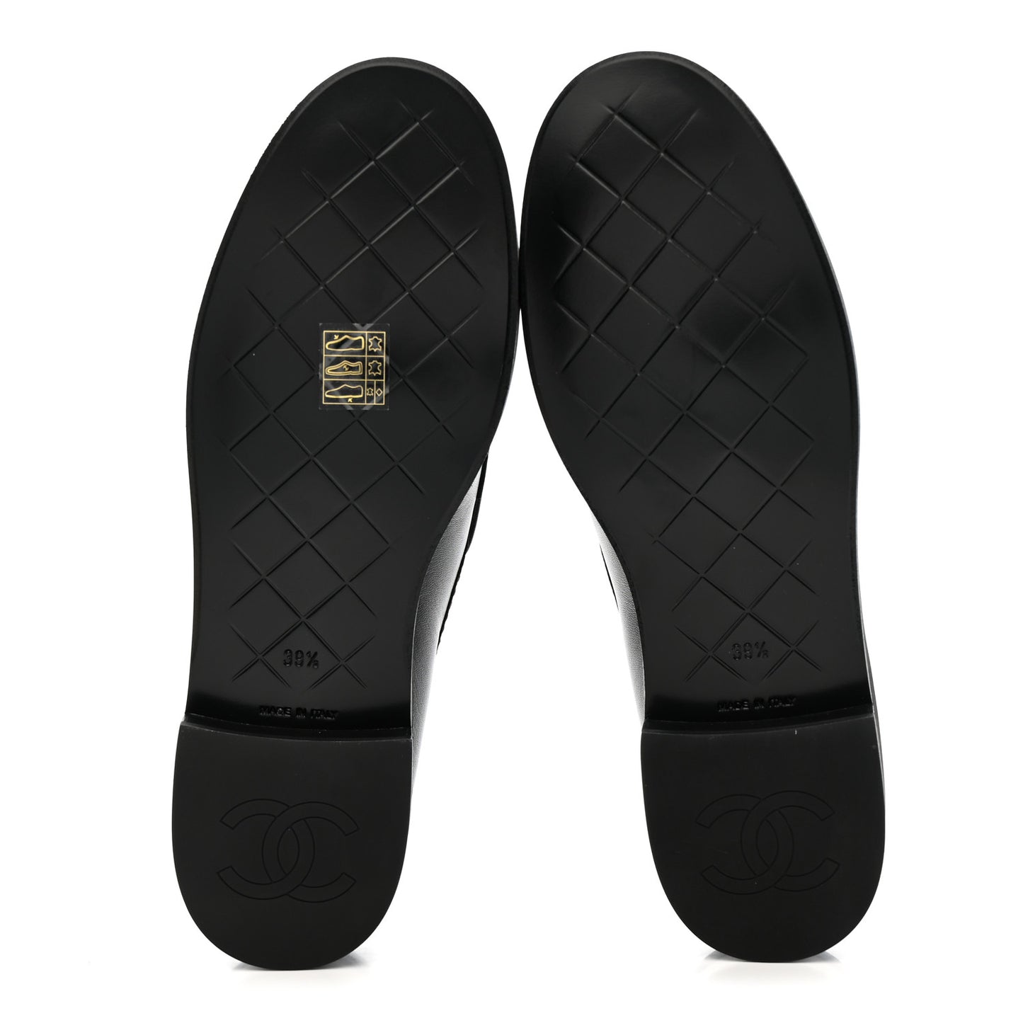 Lambskin Quilted CC Turnlock Loafers 39.5 Black
