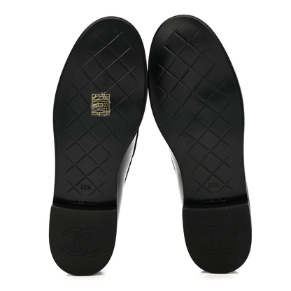 Chanel Lambskin Quilted CC Turnlock Loafers 39.5 Black 6 of 10
