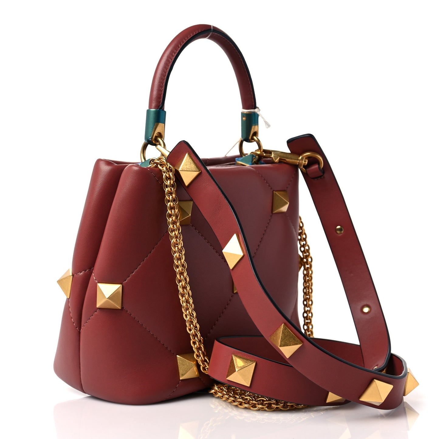 Nappa Small Roman Stud The Handle Bag Gingerbread