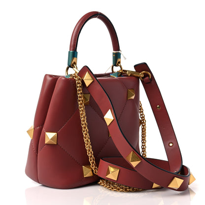 Valentino Garavani Nappa Small Roman Stud The Handle Bag Gingerbread 2 of 8