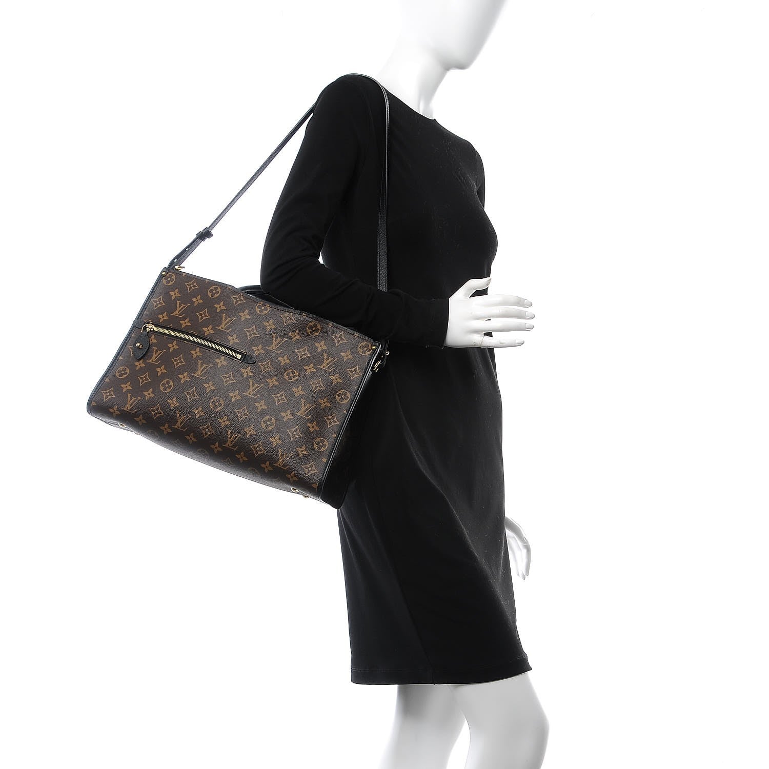 Louis Vuitton Monogram Popincourt MM Black 2 of 7