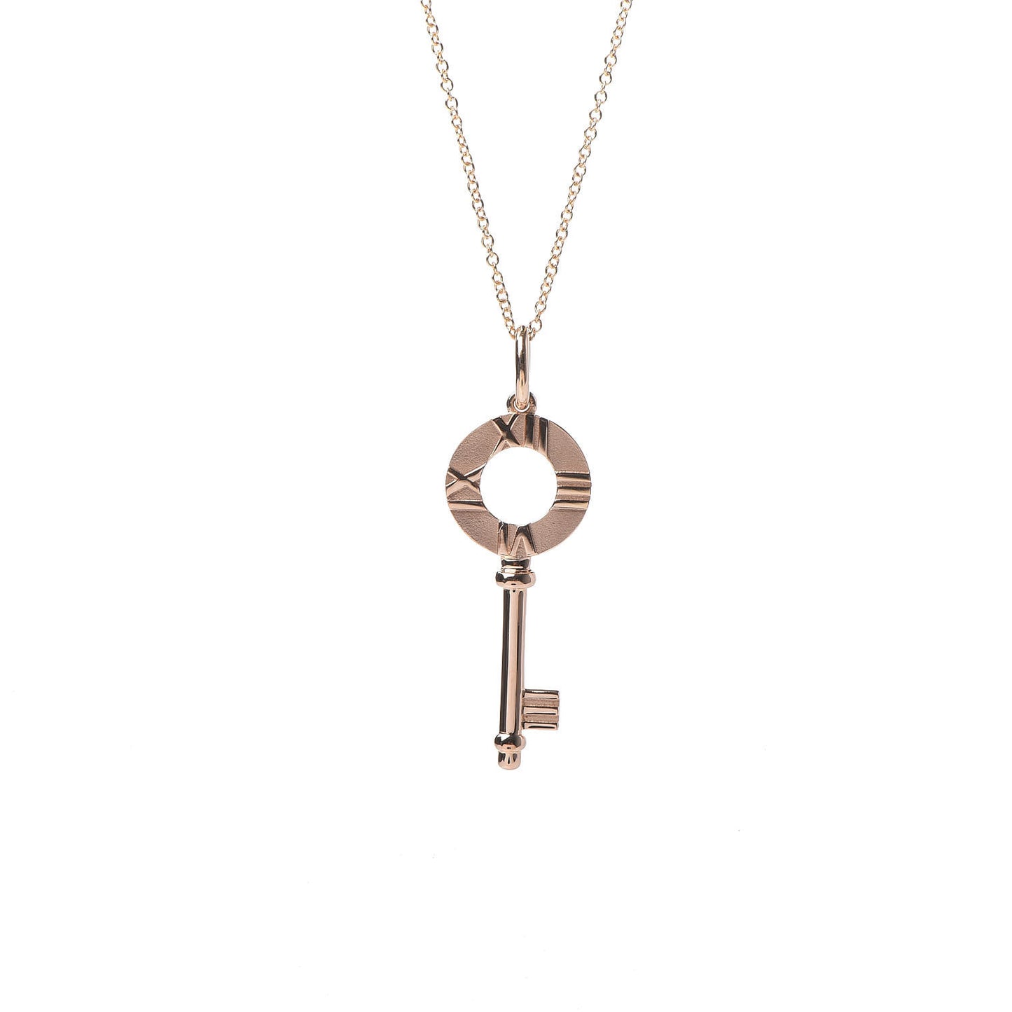18K Rose Gold Atlas Key Pendant Necklace