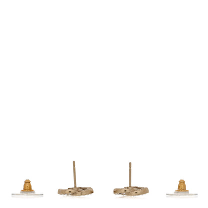 Chanel Crystal Mini CC Earrings Light Gold 3 of 5