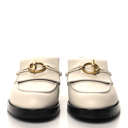 Hermes Calfskin Womens Impact Loafers 38 Blanc De Paris 3 of 9