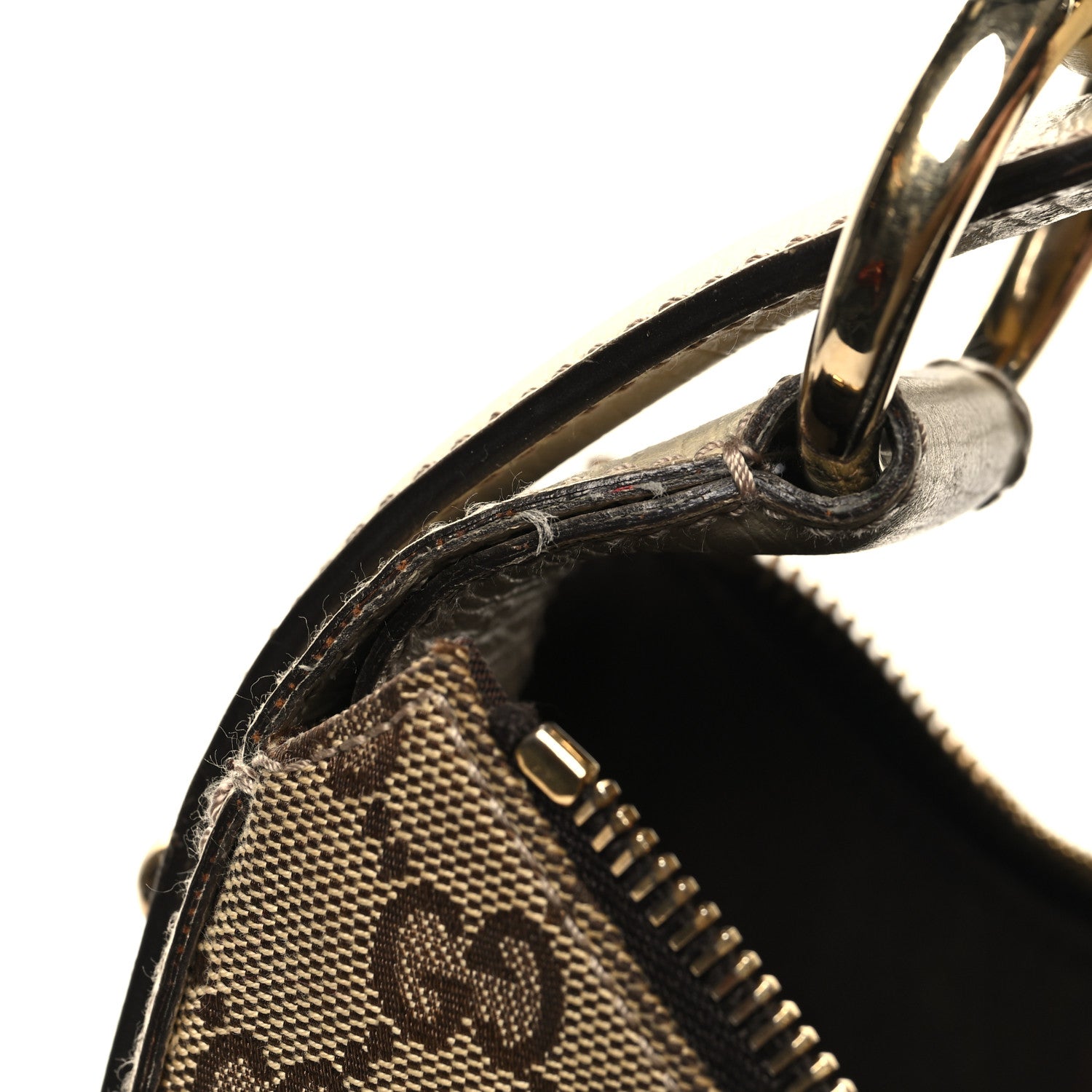 Gucci Monogram Medium Horsebit Chain Hobo Off White 12 of 12