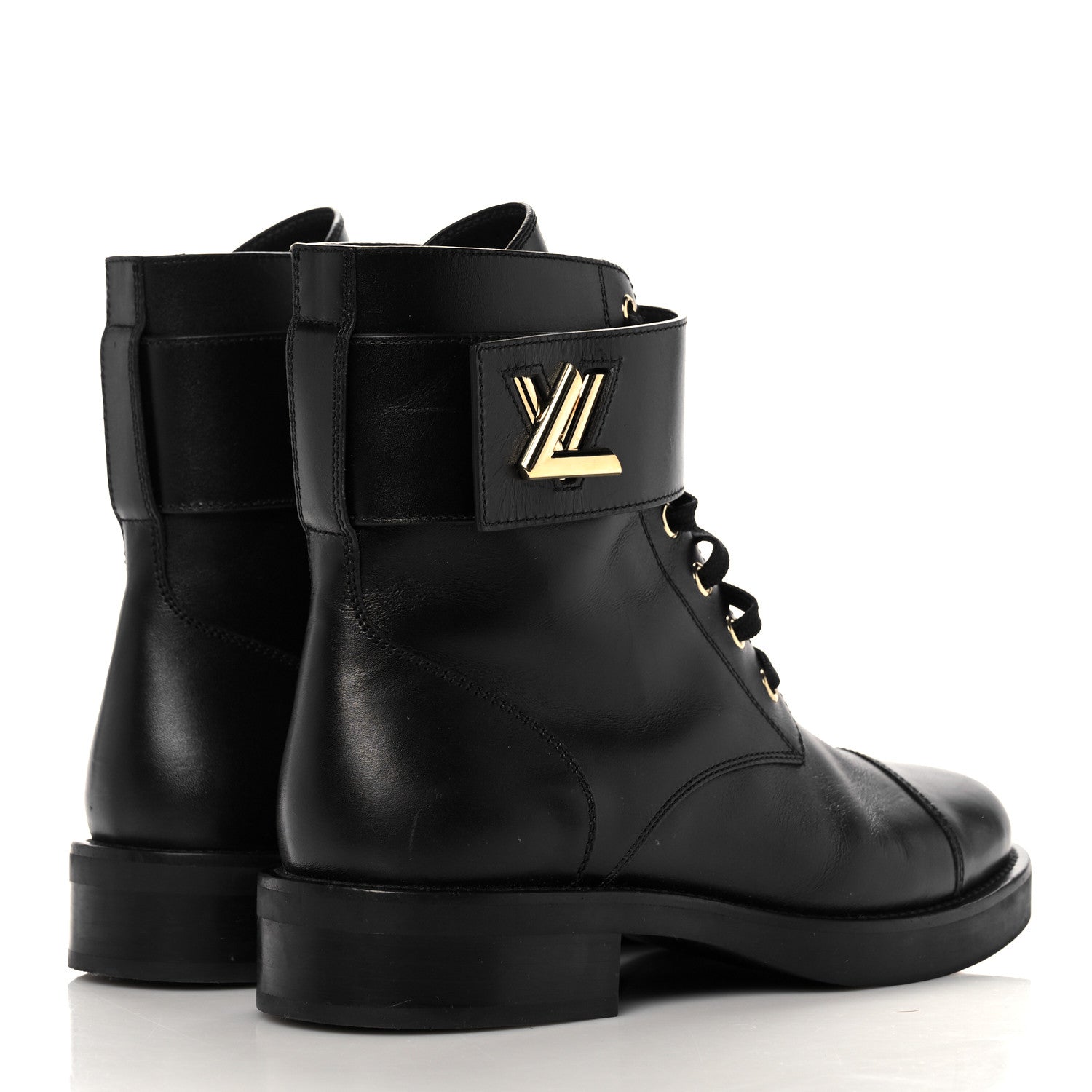 Louis Vuitton Calfskin Wonderland Ranger Boots Black 37 5 of 13