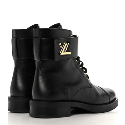 Louis Vuitton Calfskin Wonderland Ranger Boots Black 37 5 of 13