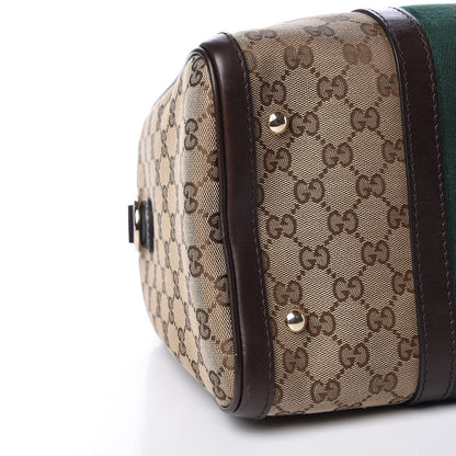 Gucci Monogram Vintage Web Medium Boston Dark Brown 9 of 15