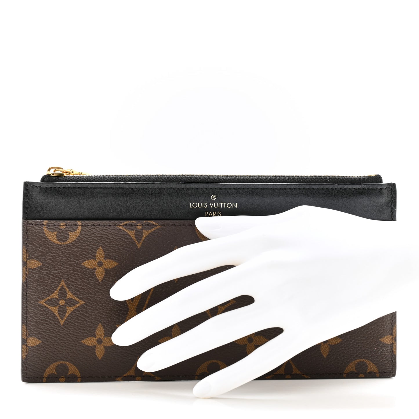 LOUIS VUITTON Monogram Slim Purse Black