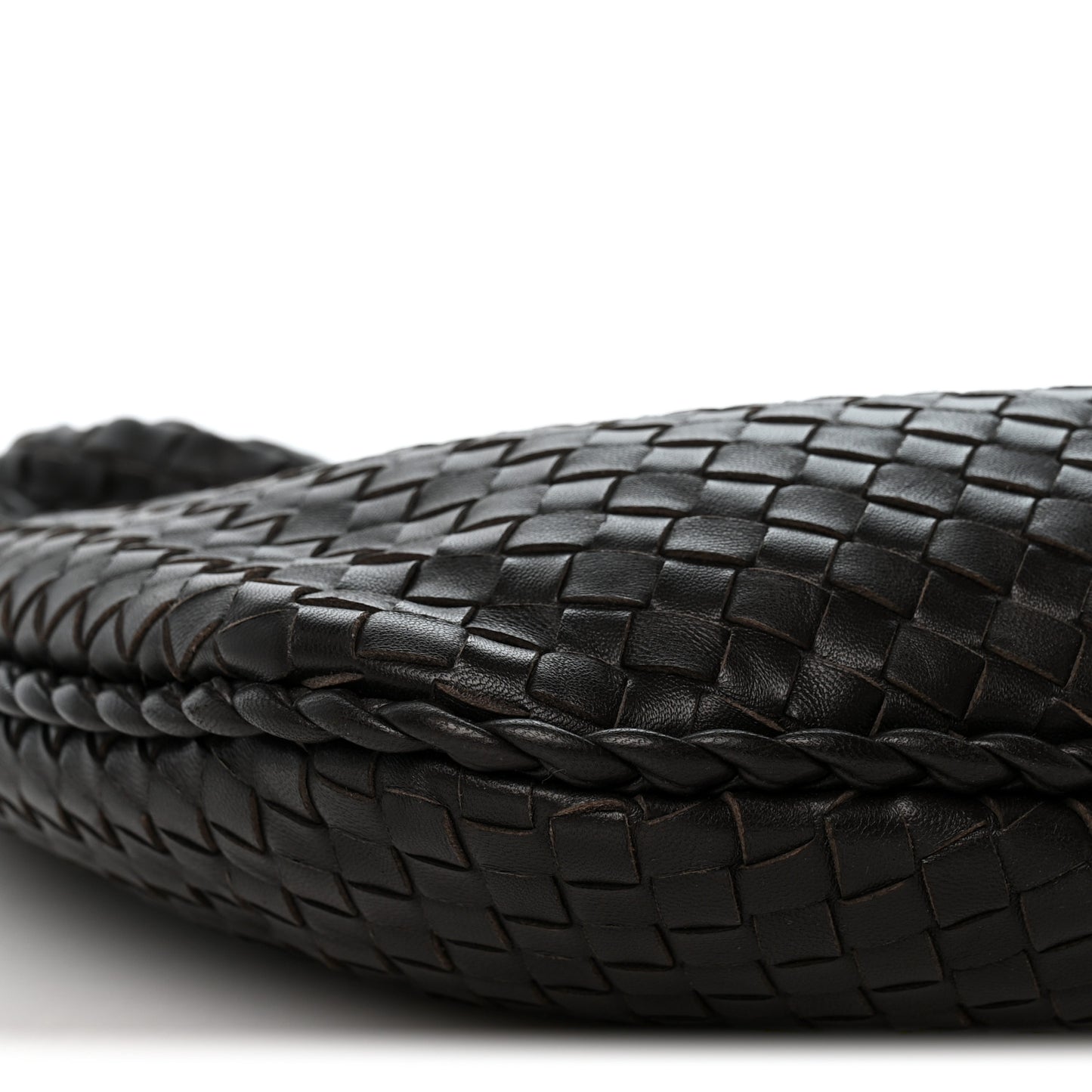 Nappa Intrecciato Large Belly Veneta Hobo Ebano