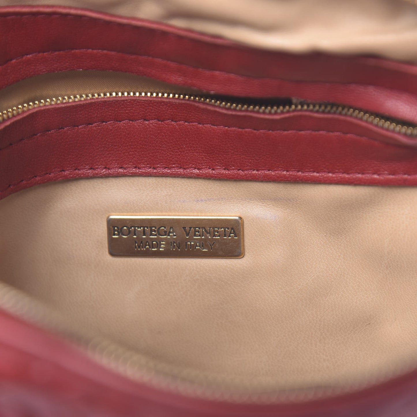 Nappa Intrecciato Nodini Crossbody Messenger Red