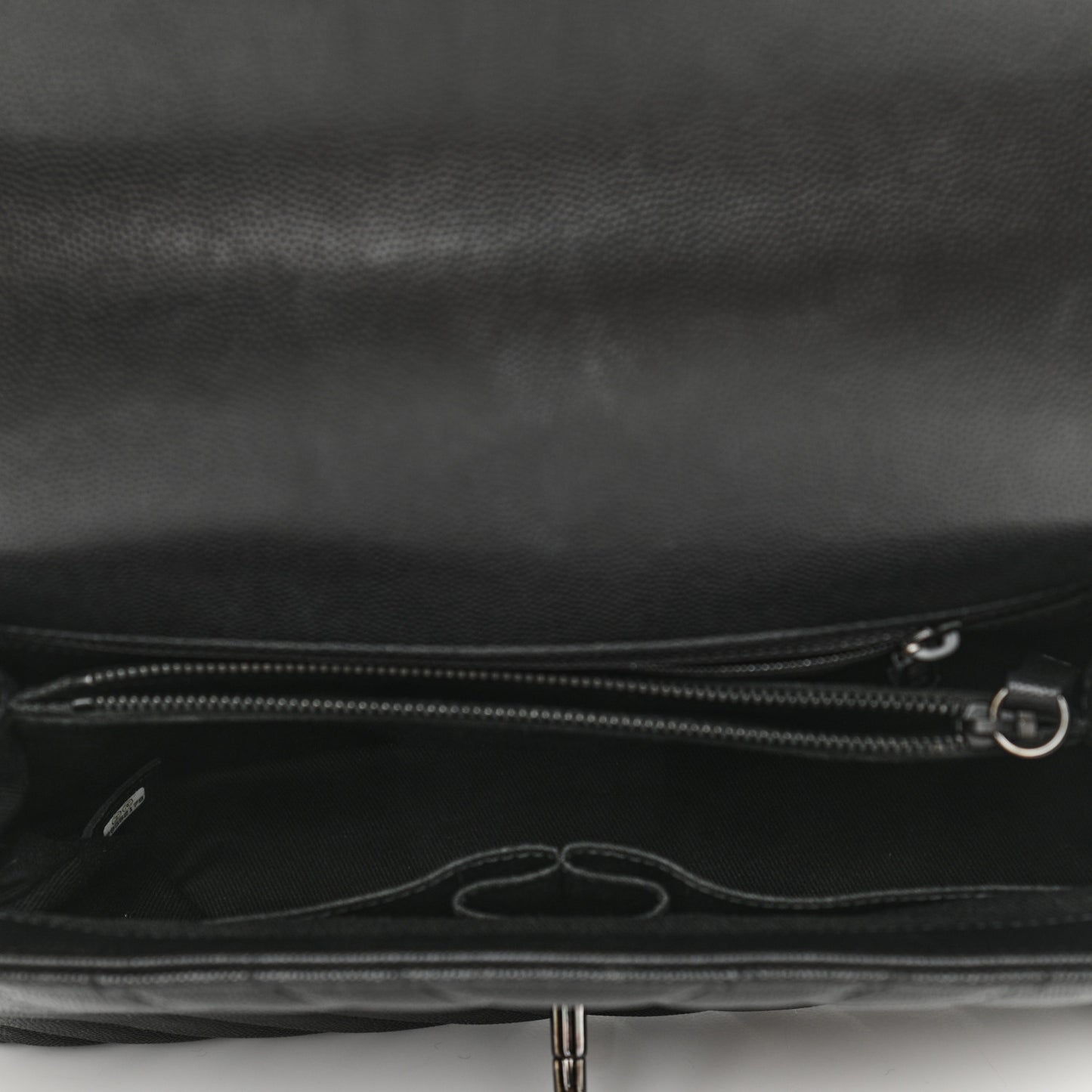 Caviar Chevron Quilted Small Coco Handle Flap So Black