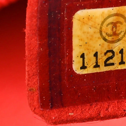 Chanel Snakeskin East West Kisslock Flap Red 7 of 10