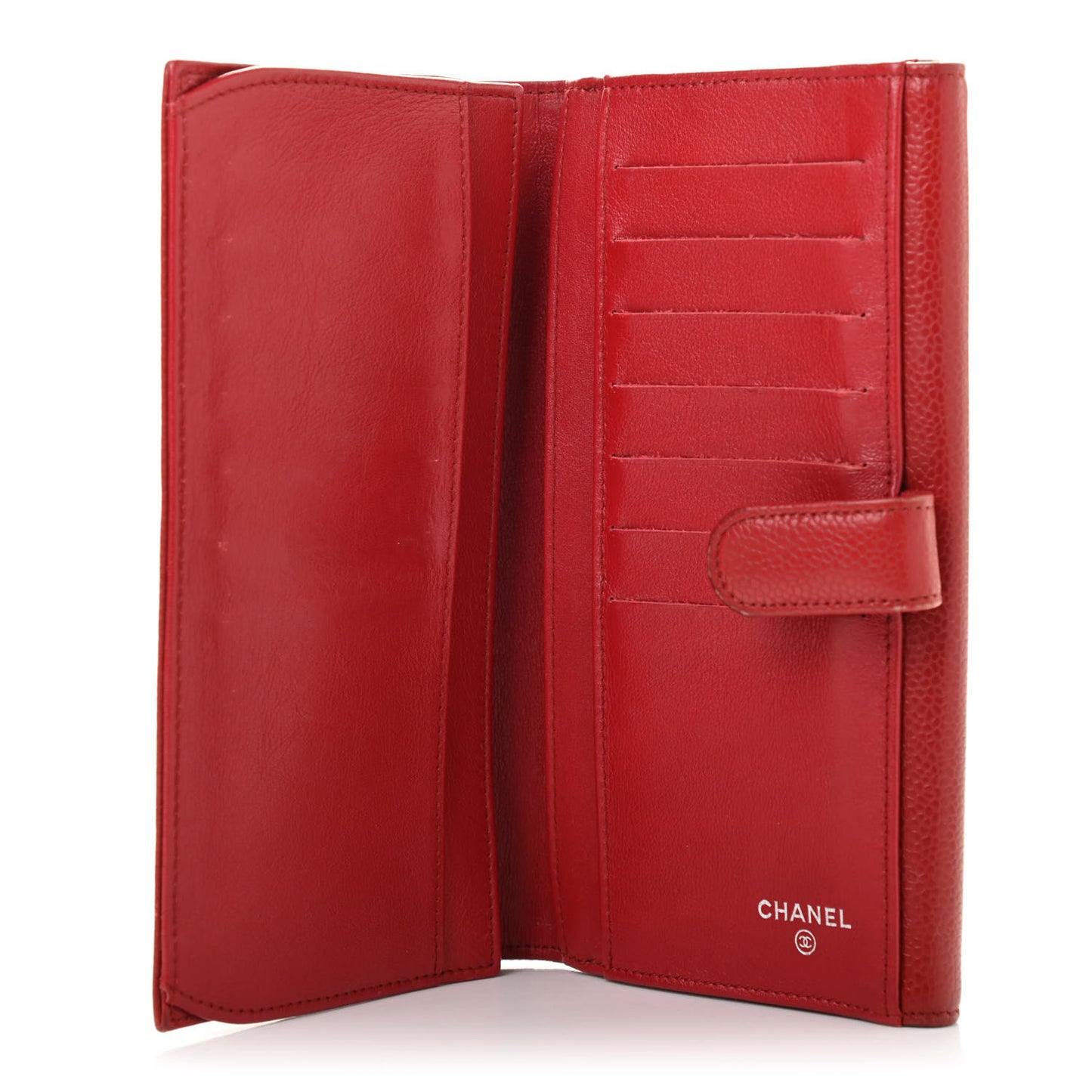 Caviar Timeless CC Large Flap Wallet Red