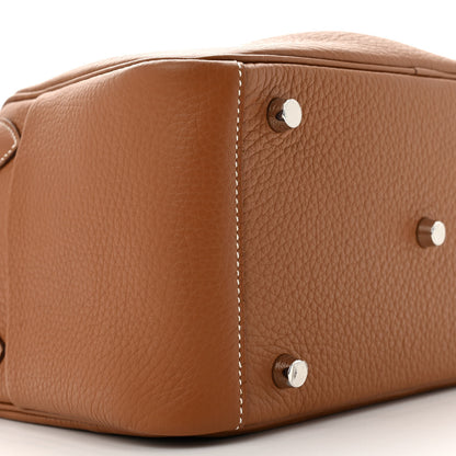 Hermes Taurillon Clemence Lindy 26 Gold 9 of 11