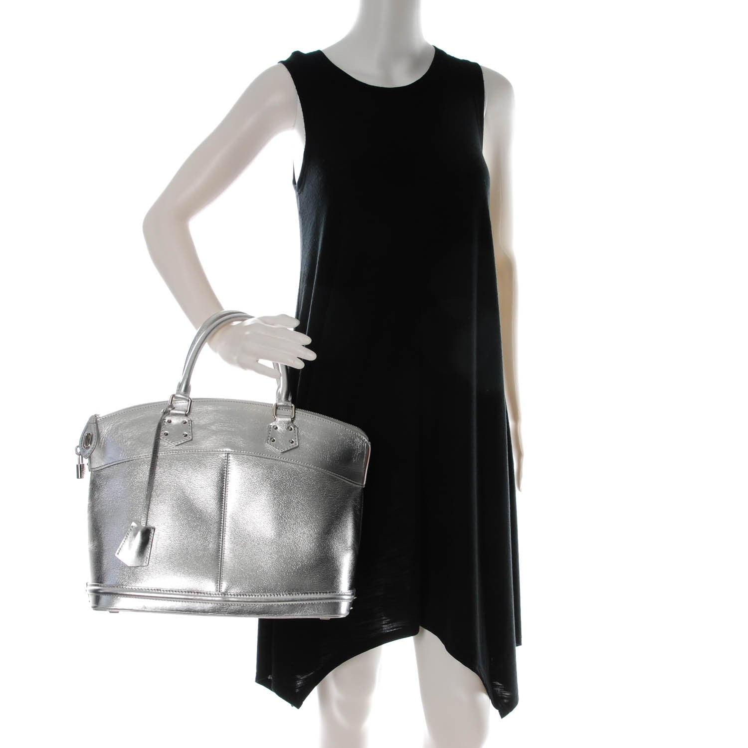 Louis Vuitton Suhali Lockit MM Silver 2 of 7