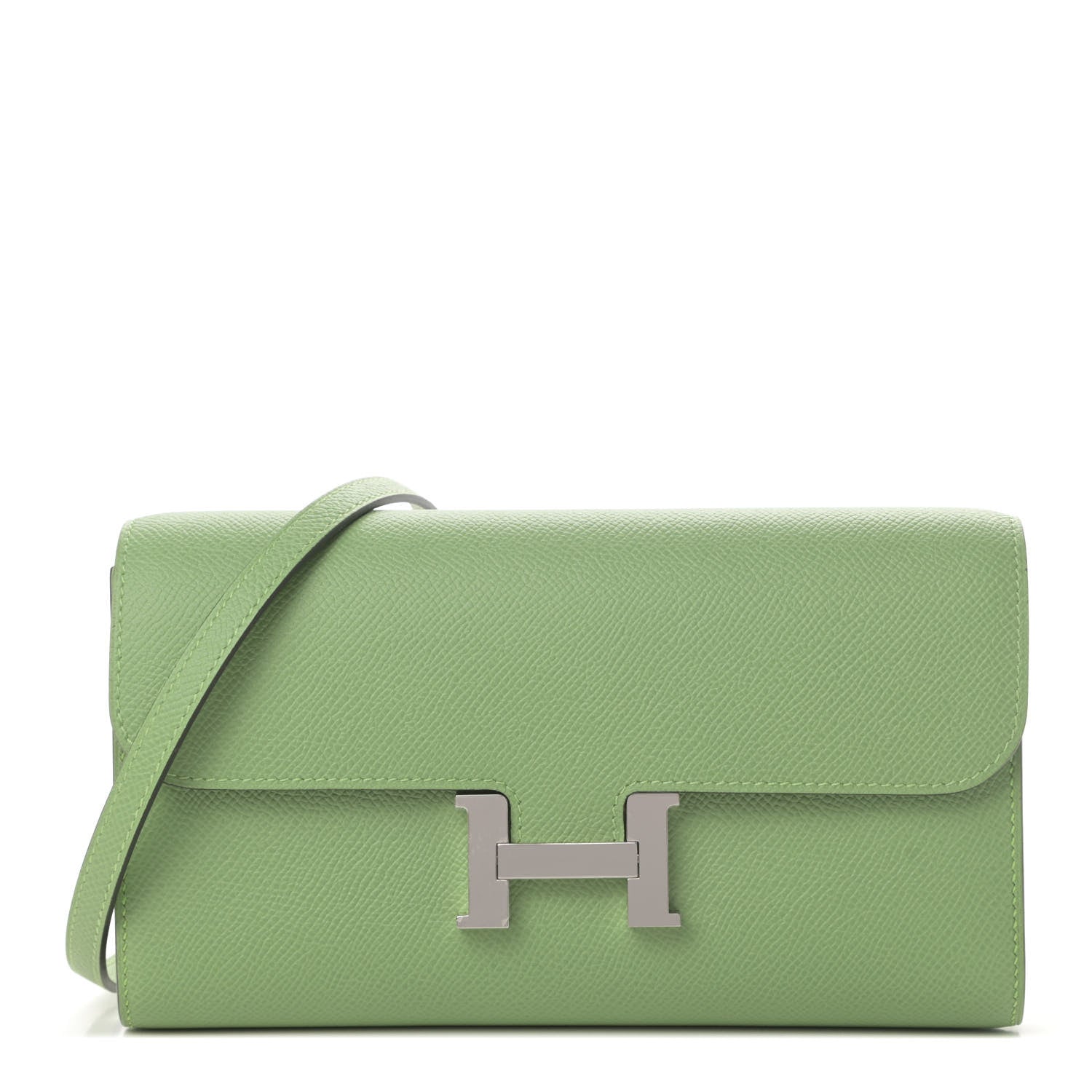 Hermes Epsom Constance Long To Go Wallet Vert Criquet 1 of 4