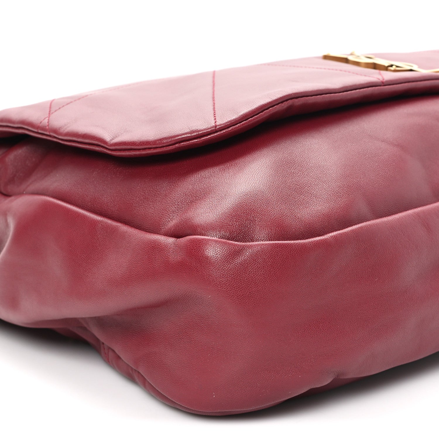 Saint Laurent Lambskin Matelasse Monogram Large Jamie 4.3 New Dark Bordeaux 9 of 10