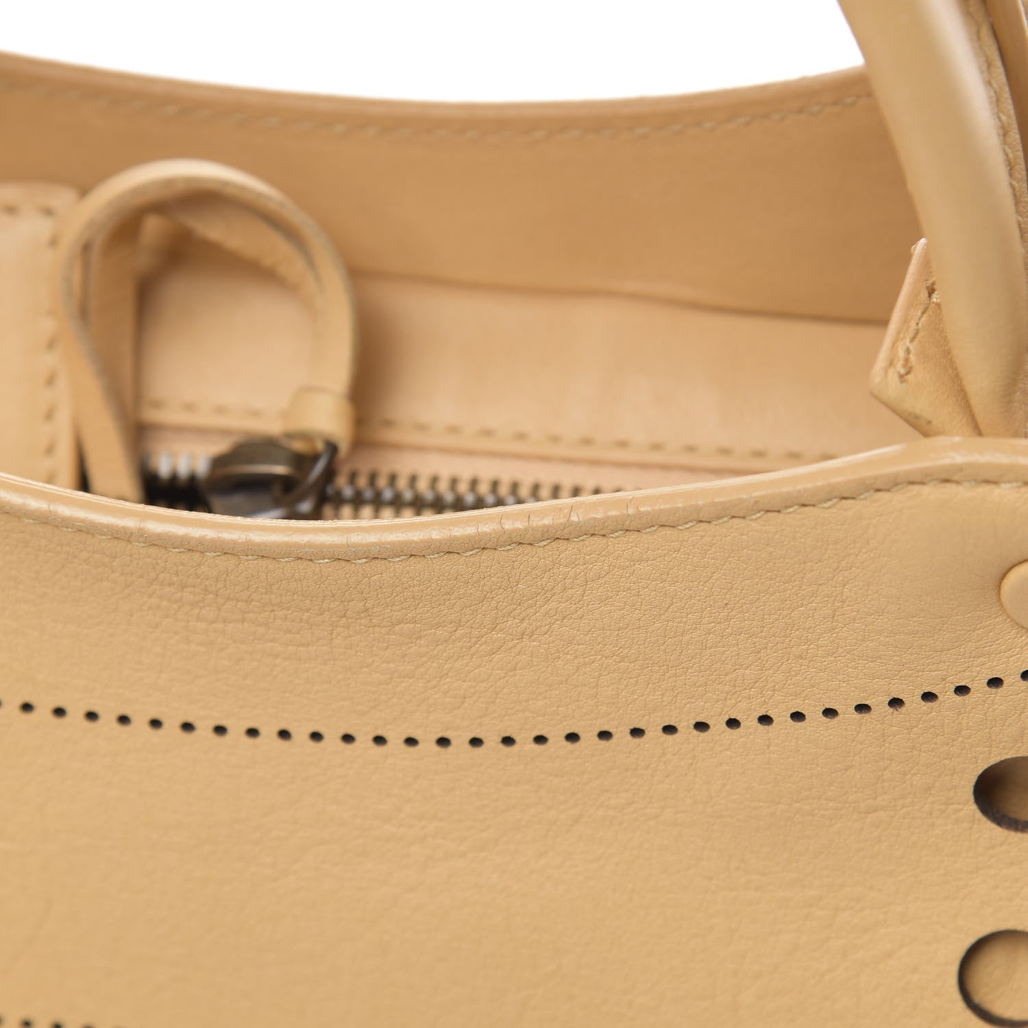 Balenciaga Calfskin Blackout Hardware Perforated City Beige Ocre 18 of 18
