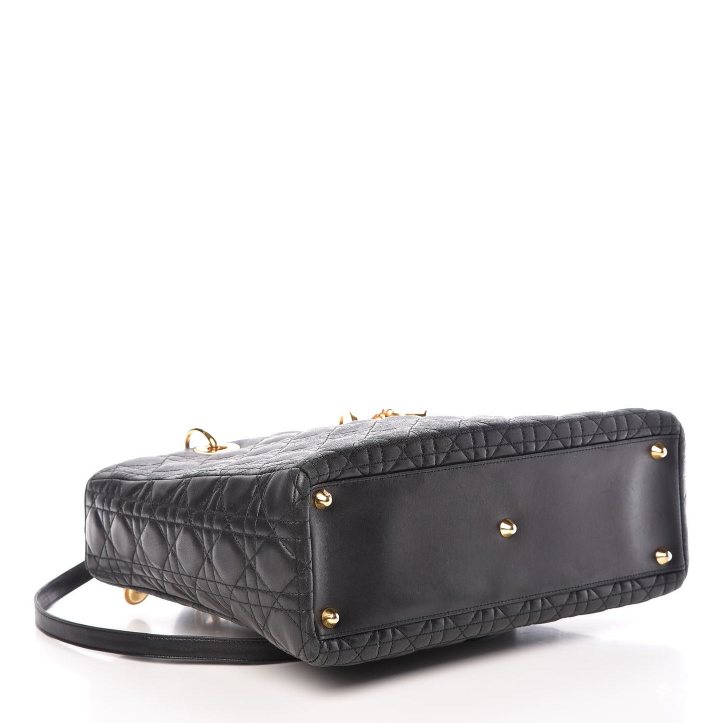 Lambskin Cannage Large Lady Dior Black