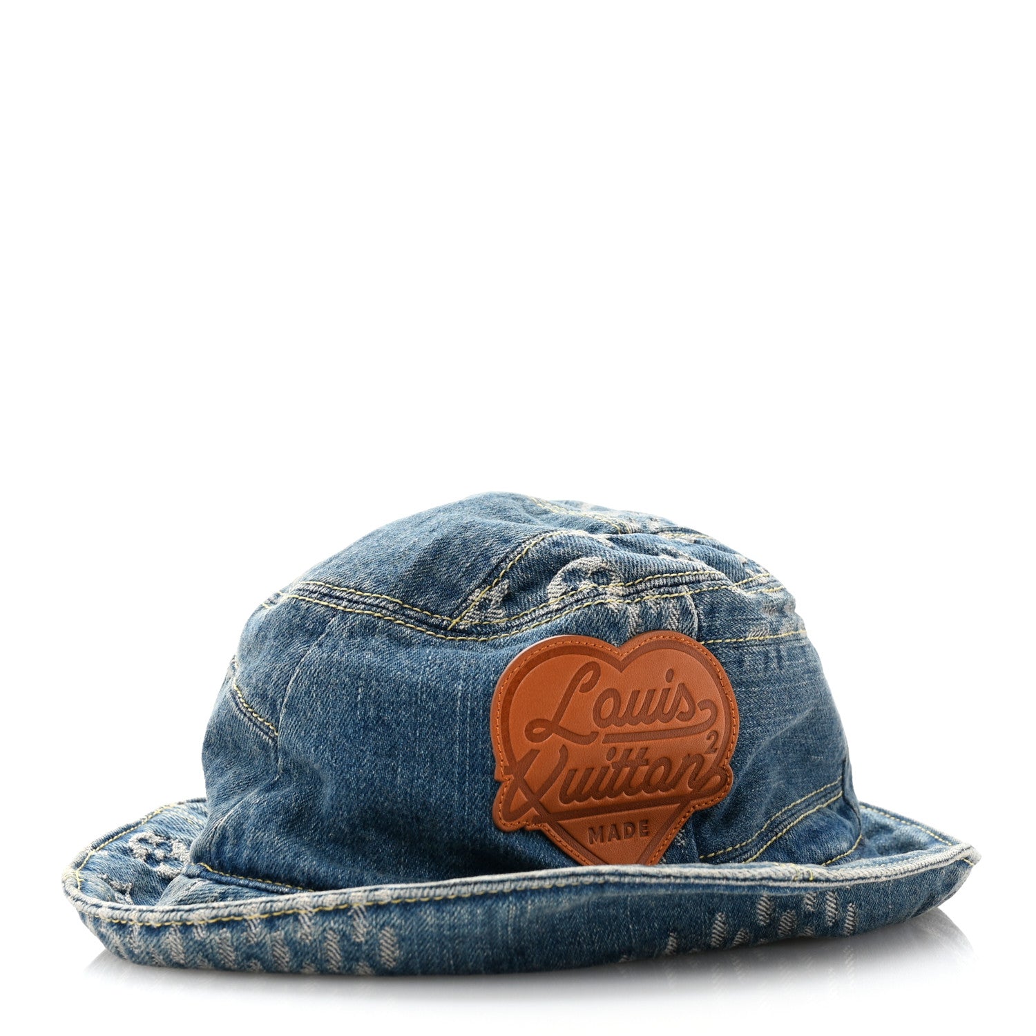 Louis Vuitton x NIGO Monogram Denim LV Made Bucket Hat M Blue 1 of 10