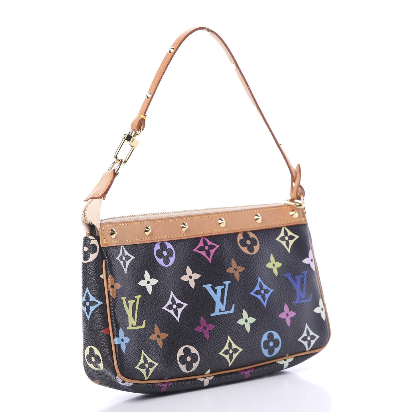 Monogram Multicolor Pochette Accessories Black