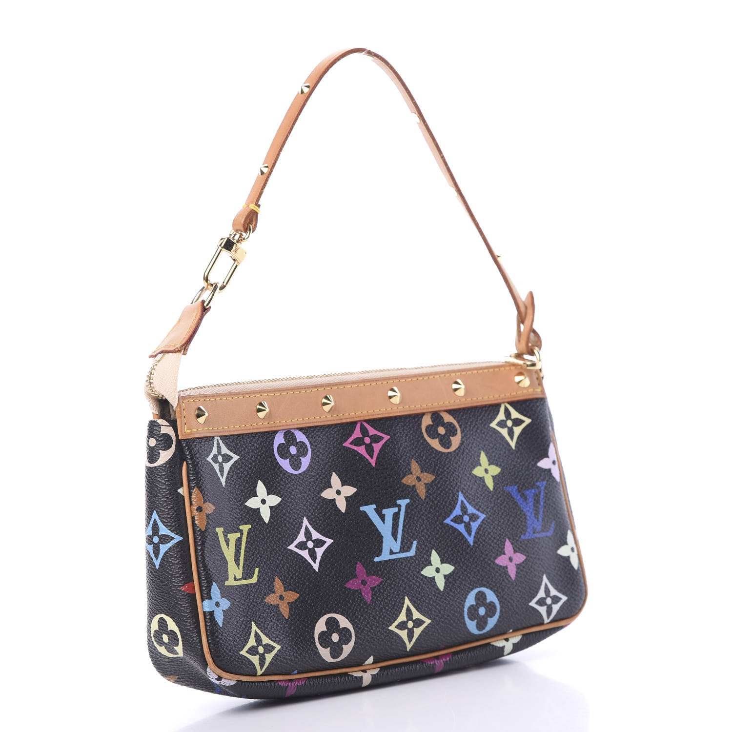 Louis Vuitton Monogram Multicolor Pochette Accessories Black 2 of 13