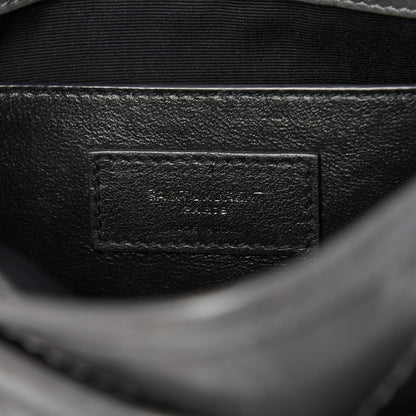 Saint Laurent Crinkled Calfskin Matelasse Monogram Baby Niki Chain Satchel Storm 8 of 12