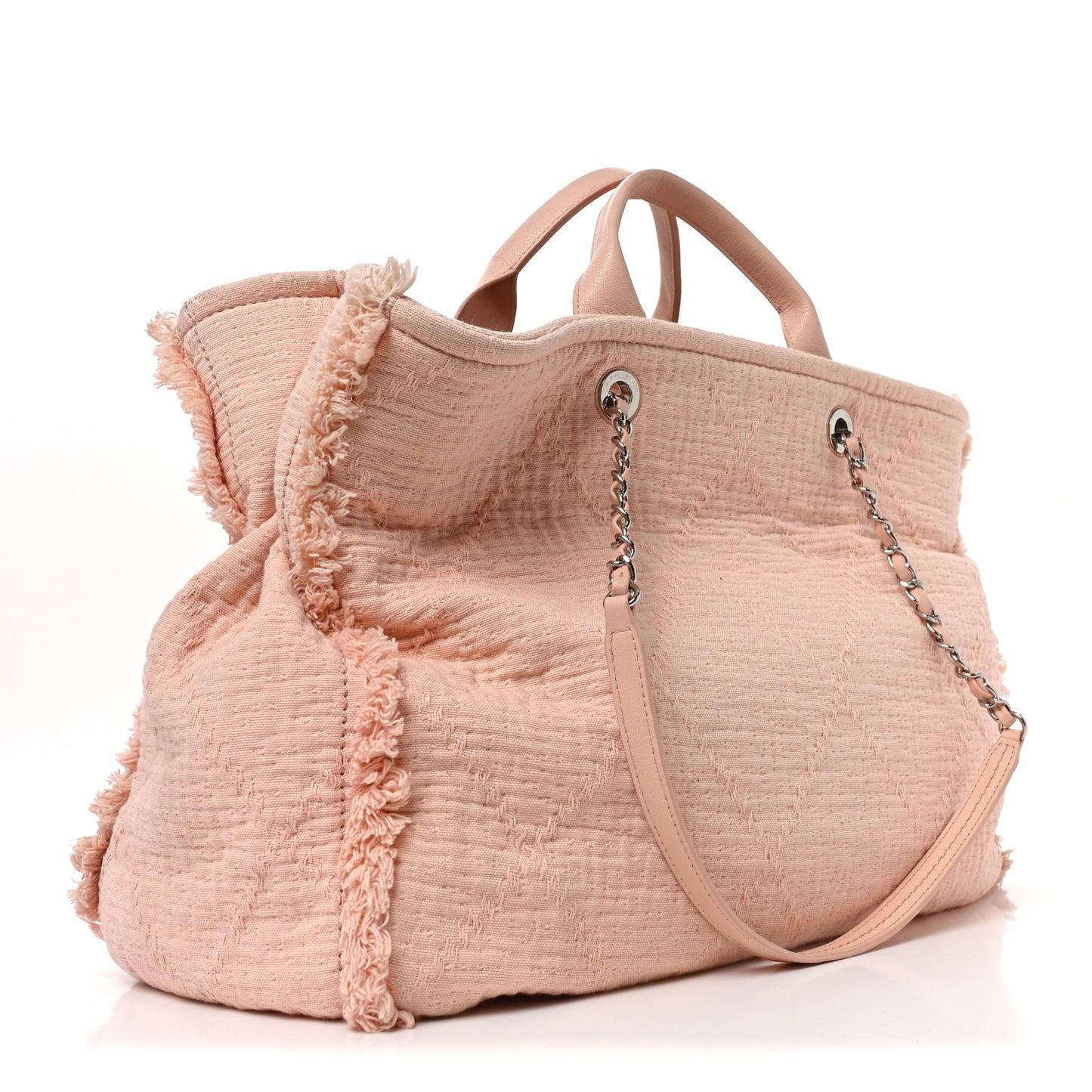 Canvas Large Double Face Shopping Tote Light Pink