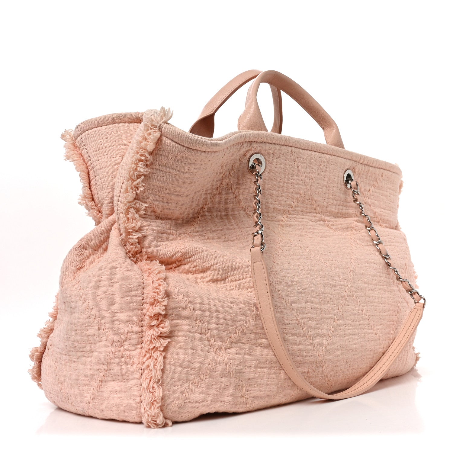 Chanel Canvas Large Double Face Shopping Tote Light Pink 3 of 10