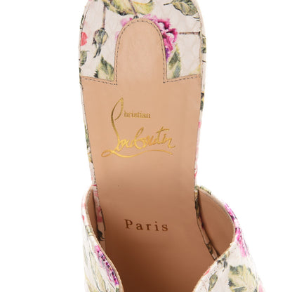 Christian Louboutin Watersnake Fiori Pigamule 120 Slide Sandals 40 Latte 8 of 9