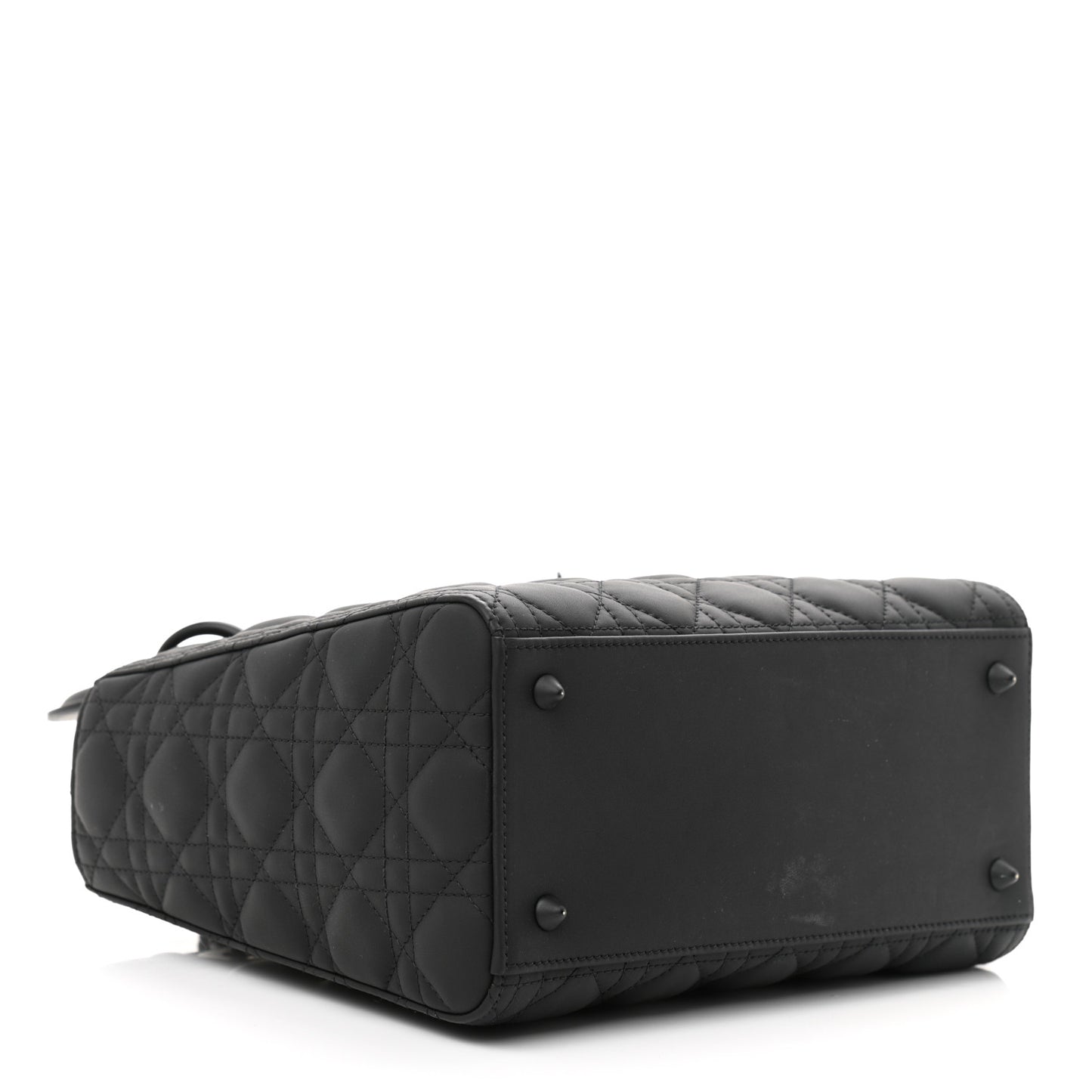Ultra Matte Calfskin Cannage Medium Lady Dior Black