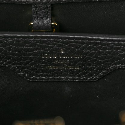Louis Vuitton Taurillon Capucines MM Black Etain Metallic Gray 5 of 5