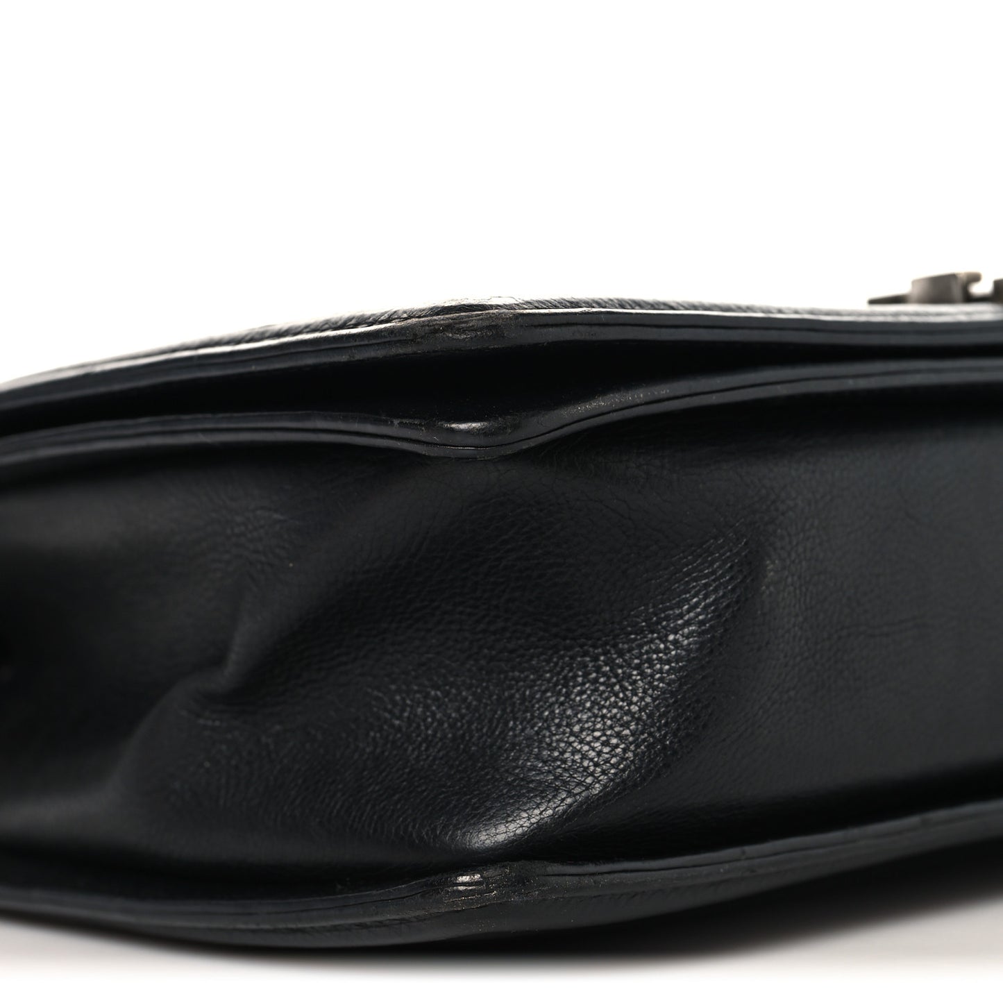 Calfskin Double Stitch Medium Boy Flap Black