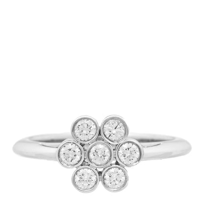 Tiffany Platinum Diamond Enchant Flower Ring 47 4 1 of 4