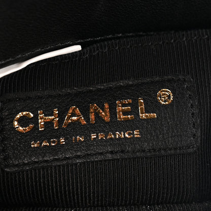 Chanel Lambskin Metallic Tweed Embroidered Mini Boy Flap Black Gold Multicolor 6 of 15