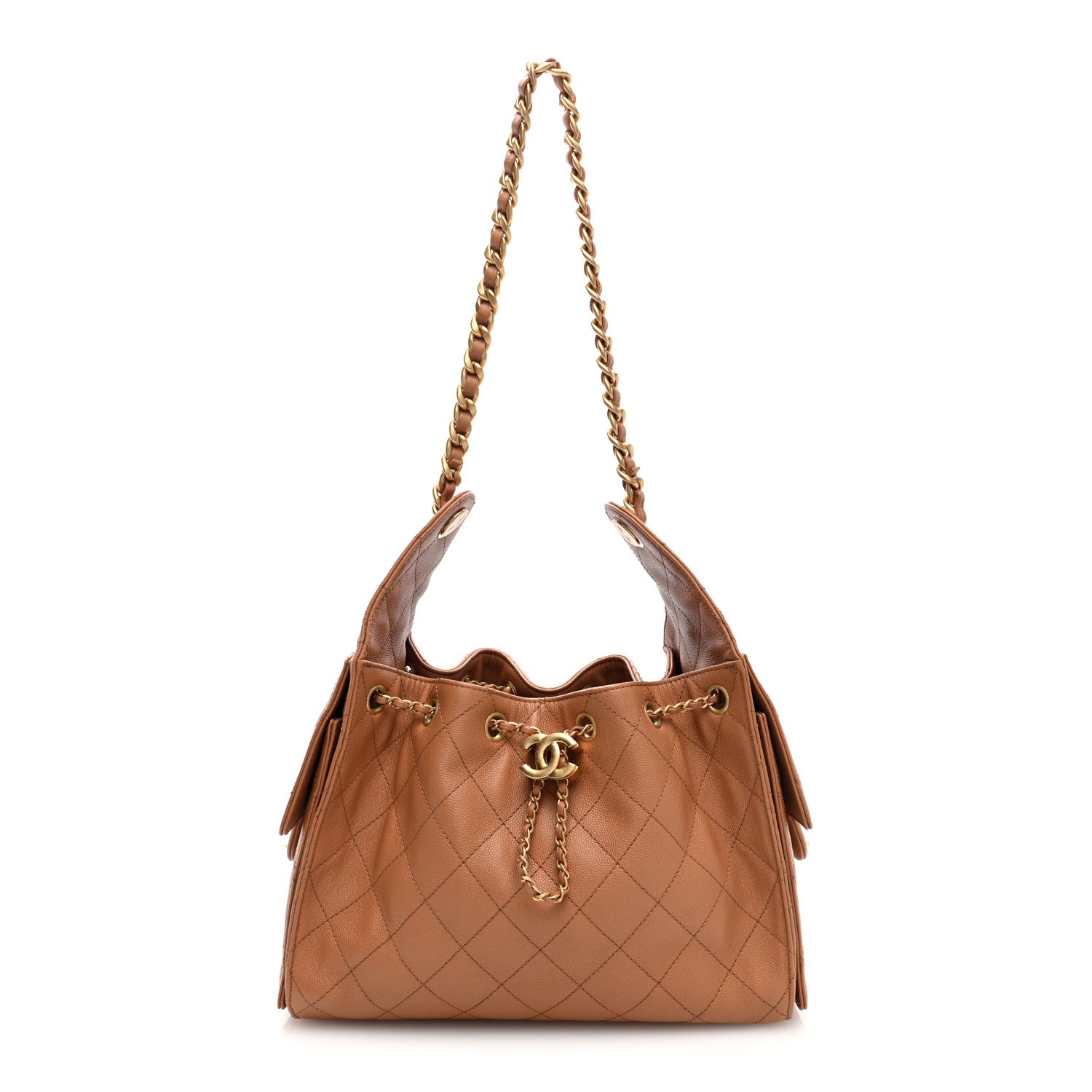 Chanel Caviar Quilted Small Chanel 25 Handbag Brown 1 of 10