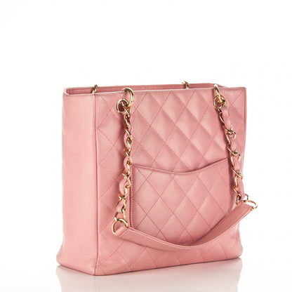 Chanel Caviar Quilted Petit Shopping Tote PST Pink 3 of 14