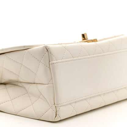 Chanel Lambskin Quilted La Parisienne Top Handle Flap White 9 of 16