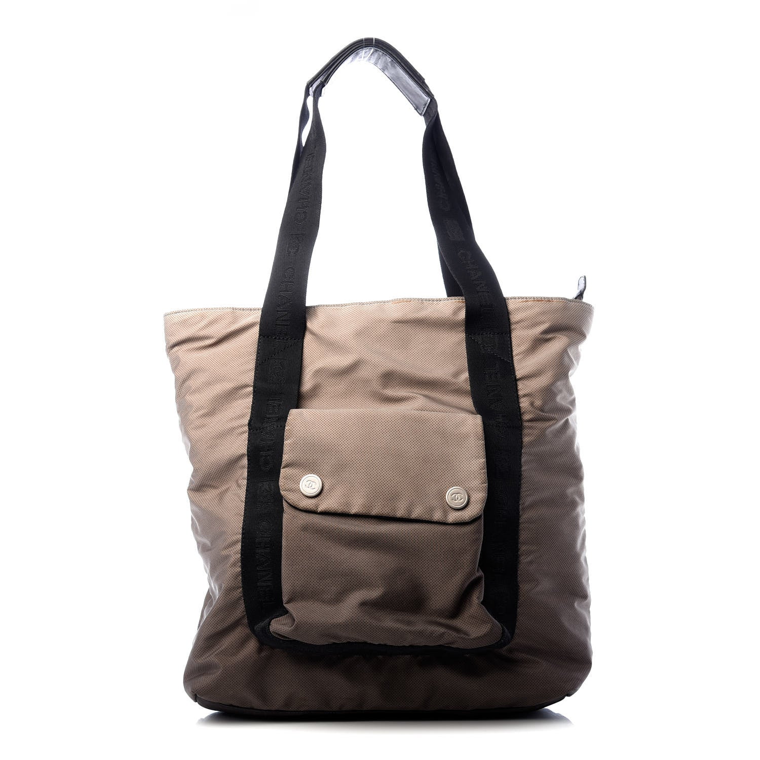 Chanel Nylon Ombre Sport Tote Grey Black 1 of 7