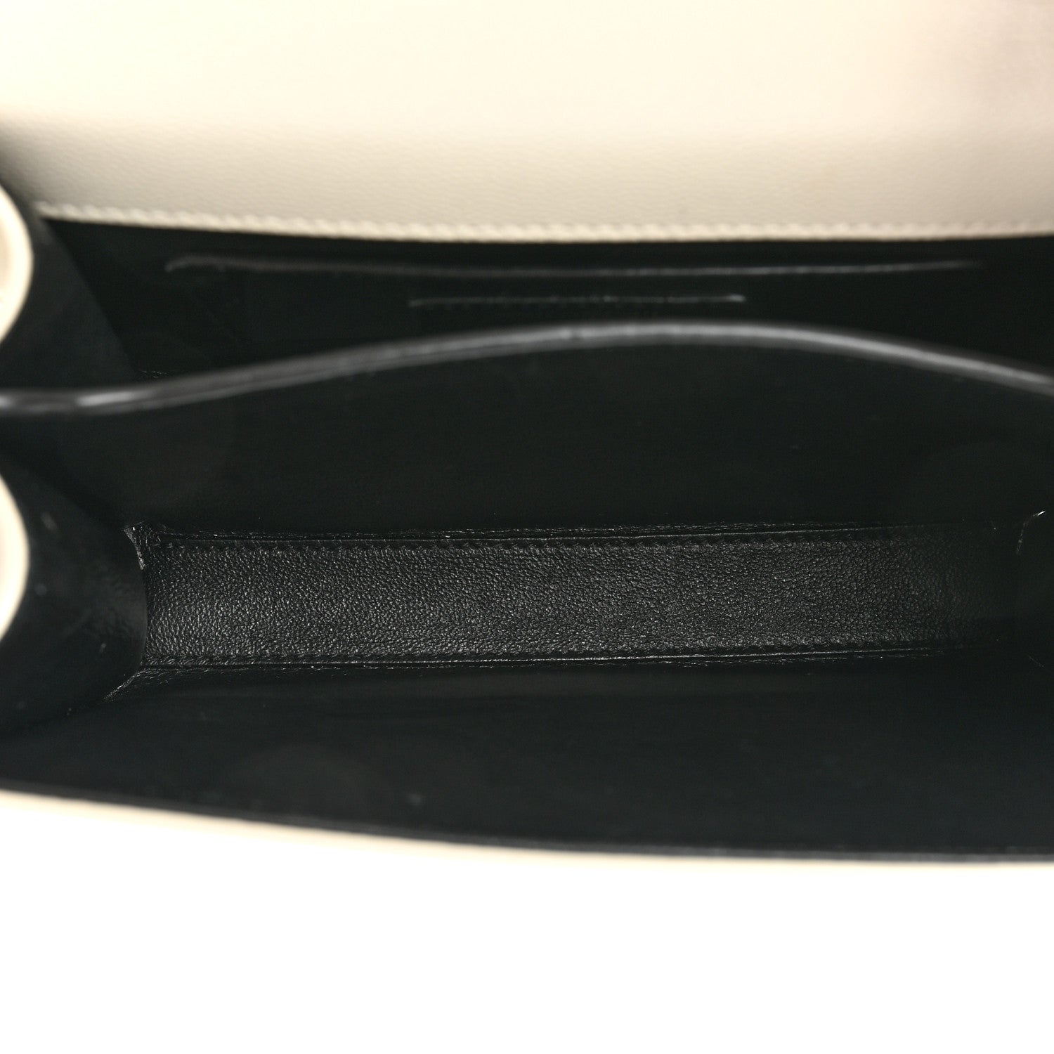 Saint Laurent Grain de Poudre Mini Classic Monogram Cassandra Top Handle Vintage White 5 of 14