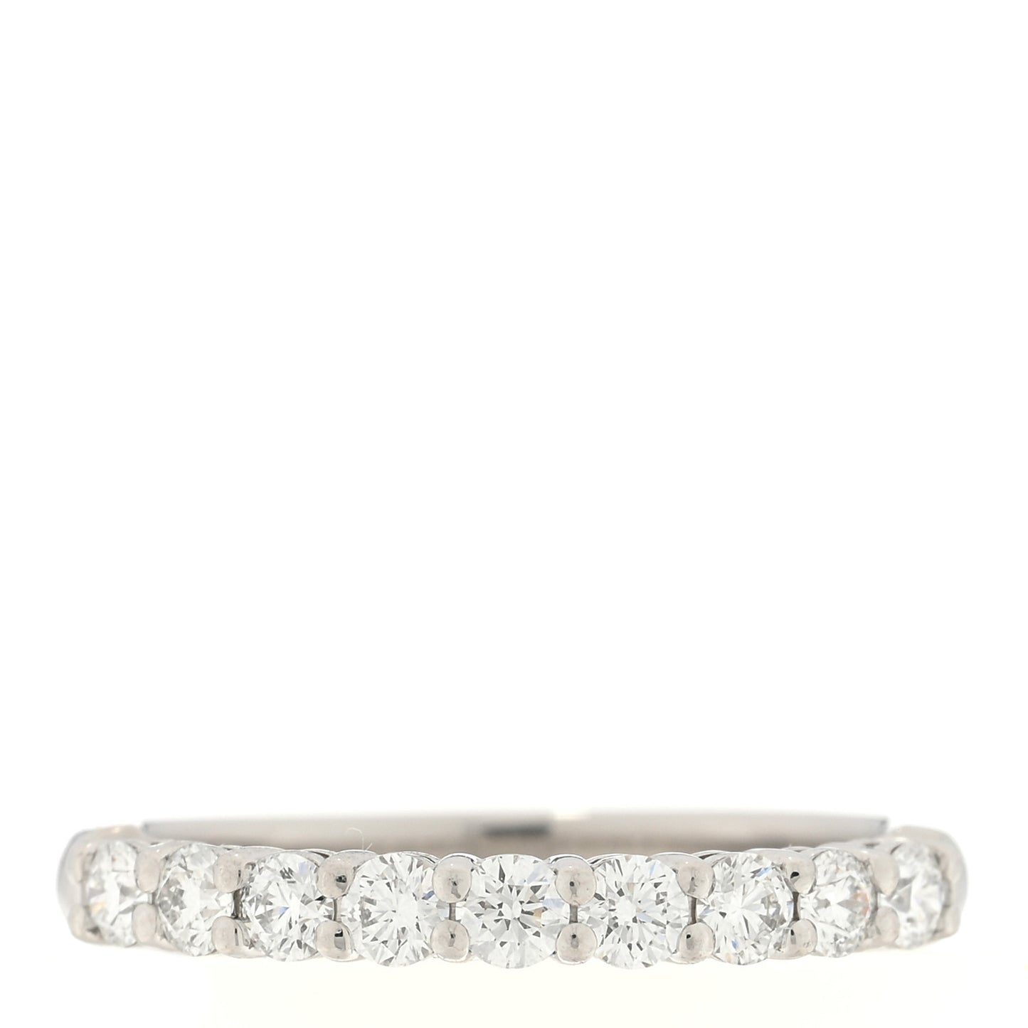 Platinum Diamond 2.2mm Half Circle Forever Band Ring 45 3.25