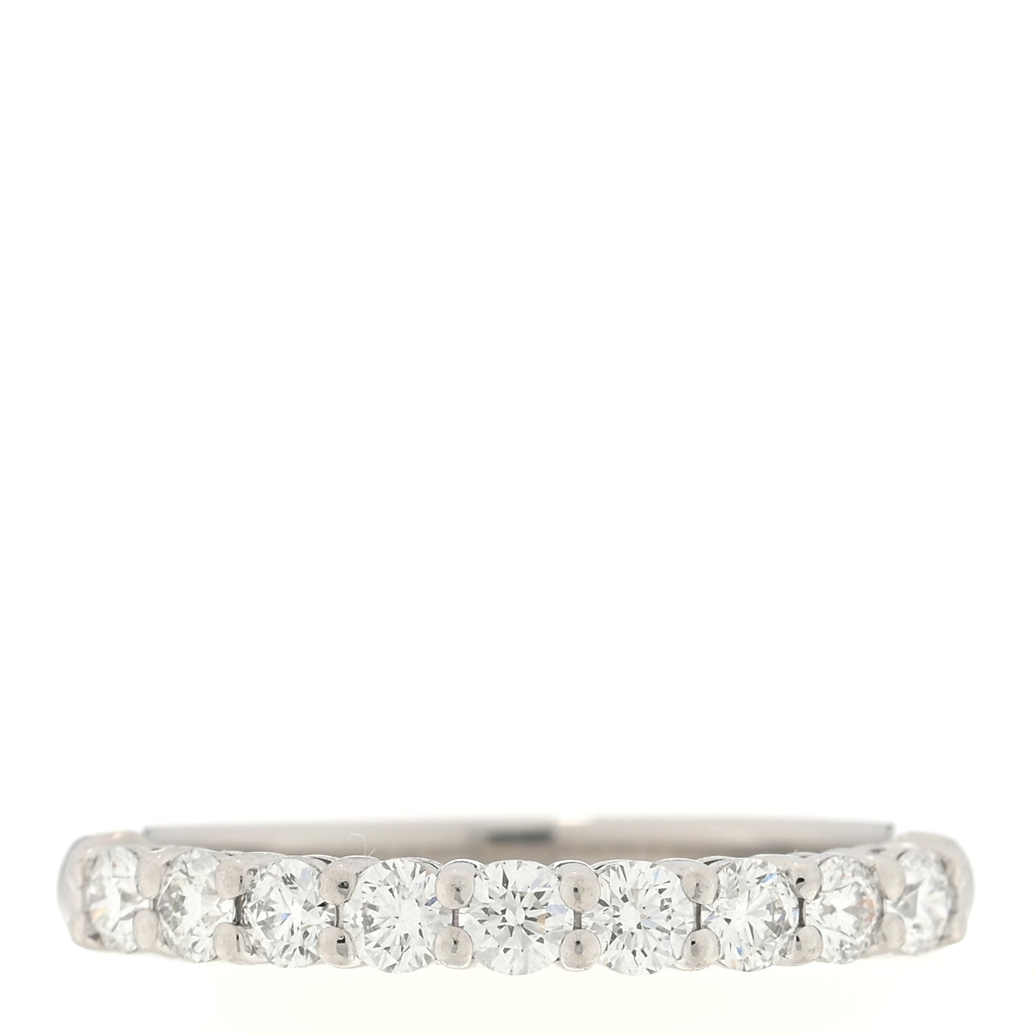 Tiffany Platinum Diamond 2.2mm Half Circle Forever Band Ring 45 3.25 1 of 4