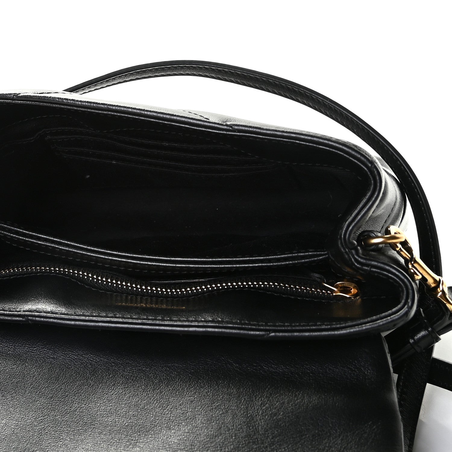 Saint Laurent Calfskin Y Quilted Monogram Toy Loulou Crossbody Bag Black 7 of 9