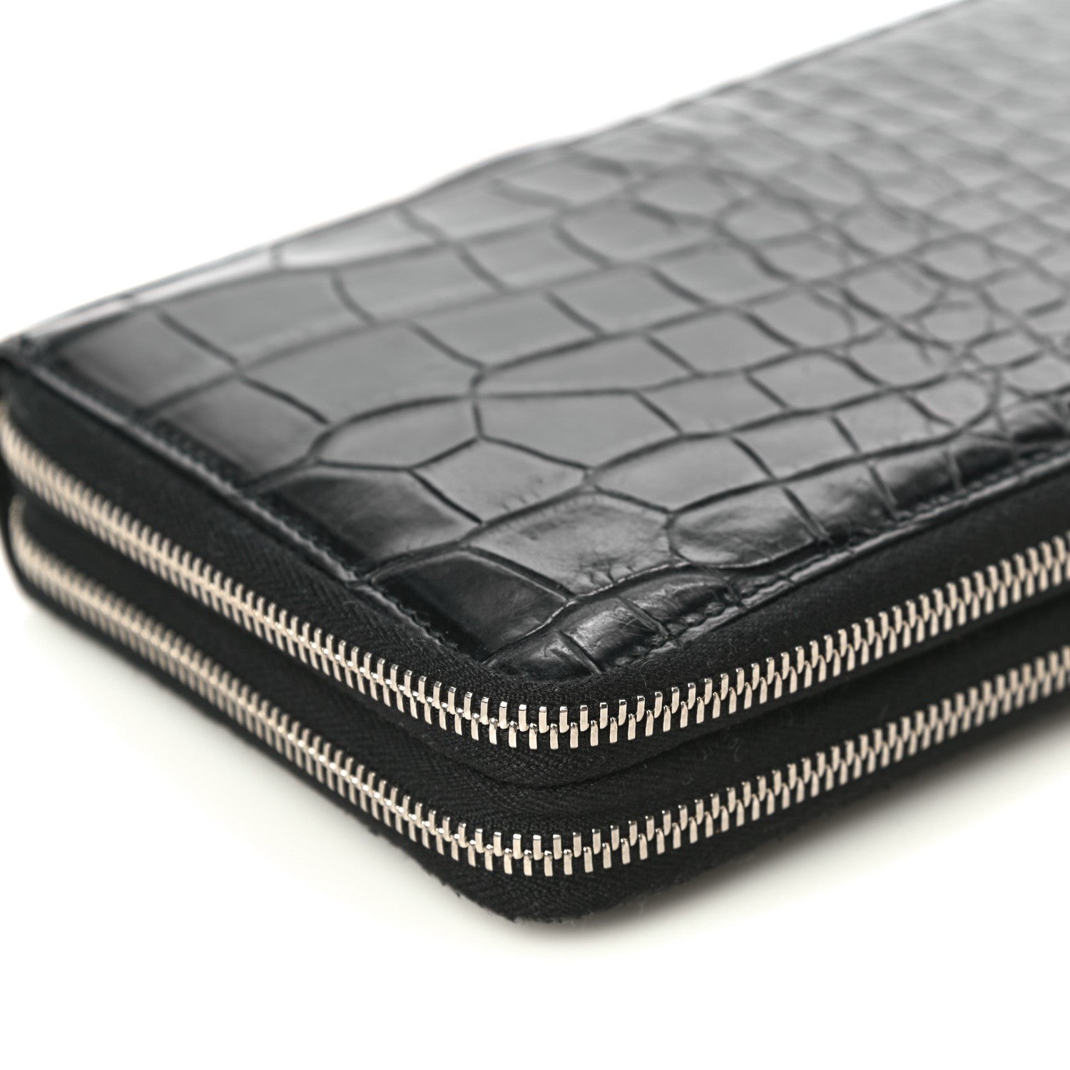 Gucci Crocodile Travel Document Case Black 8 of 21