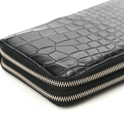 Gucci Crocodile Travel Document Case Black 8 of 21