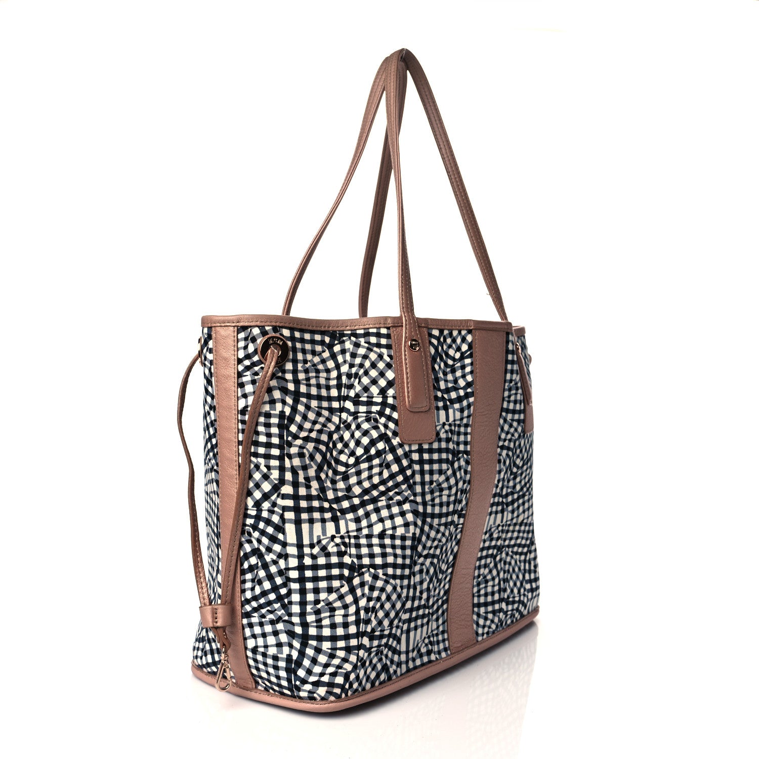 MCM Metallic Visetos Medium Liz Reversible Shopper Tote Champagne Gold 12 of 18
